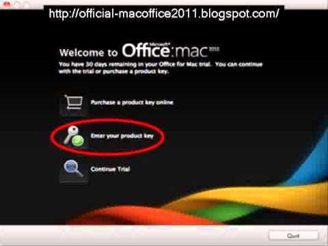 where to find product key for office 2011 for mac